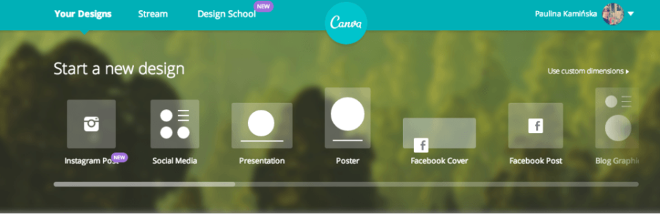 Canva - image editing tool