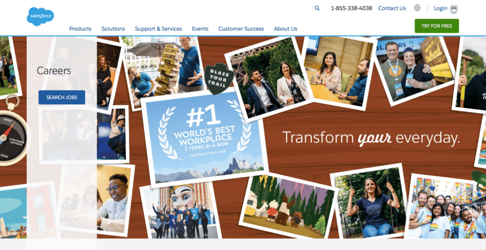 Salesforce recruitment page