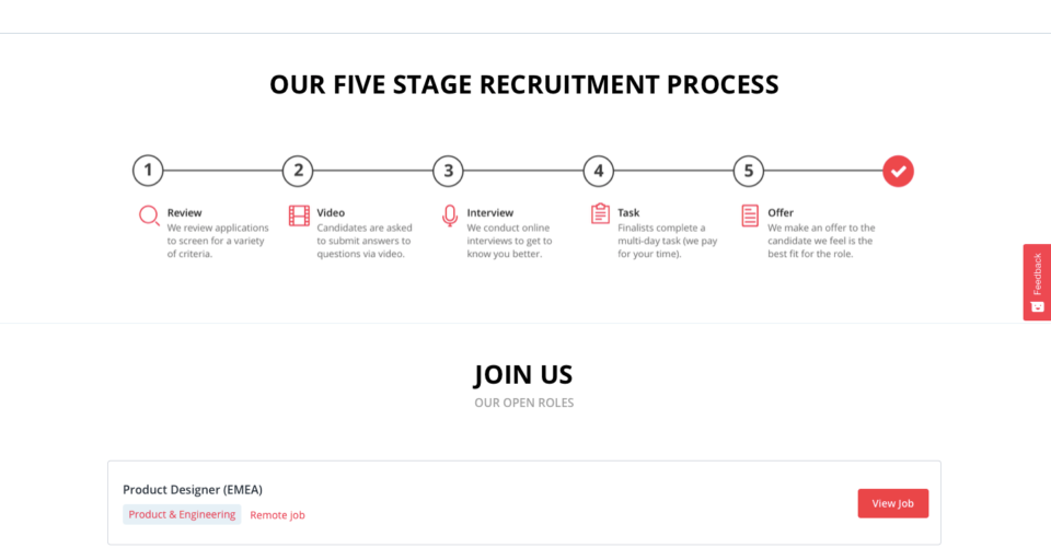 Hotjar landing page example