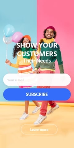 Newsletter mobile page