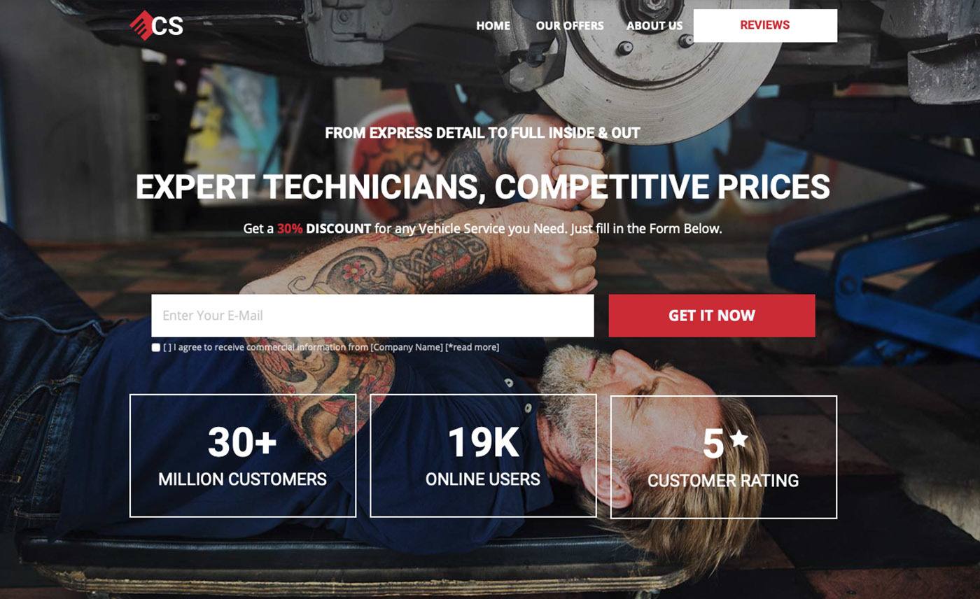 Automotive Landing Page