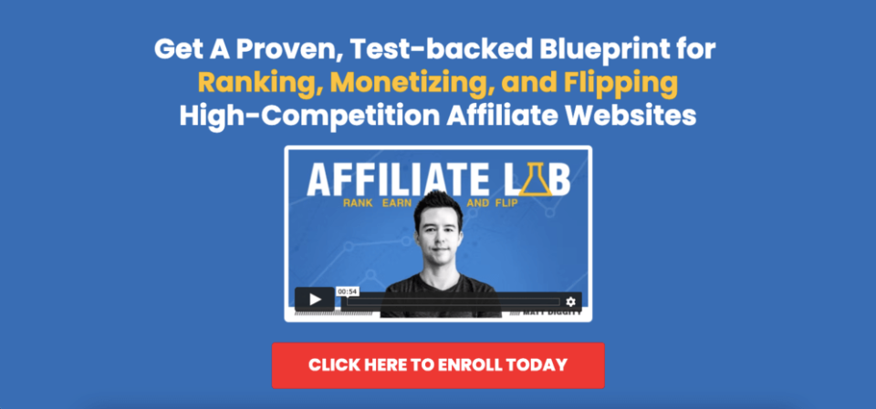 Affiliate Lab landing page
