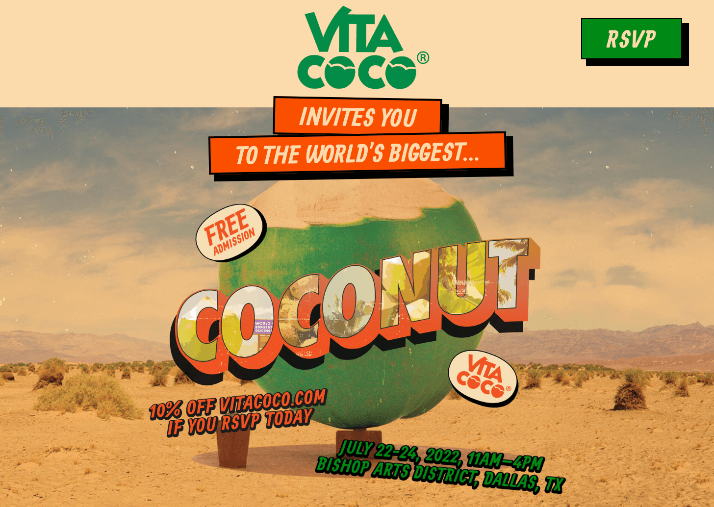 Landing Page of the Week 42 Where is THE coconut? Landingi